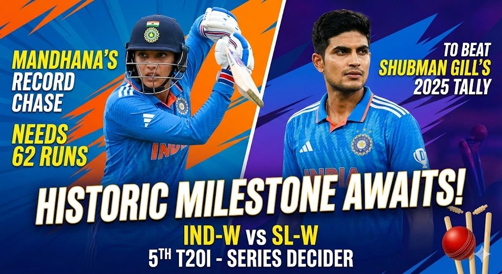 Smriti Mandhana record, 2025 run tally, India vs Sri Lanka women’s T20I, Shubman Gill comparison, Indian women’s cricket, cricket analytics, women's cricket milestones, WPL 2025